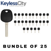 25 X 1997-2005 Lexus - TOY48 Transponder Key - Short Blade - (4C Chip) (AFTERMARKET) (BUNDLE OF 25)