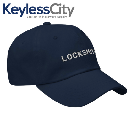 Sun Visor Hat with Locksmith Logo - Navy blue Color
