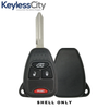 25 X 2004-2016 Chrysler / Jeep / Dodge / 4-Button Remote Head Key Shell / Y159 / OHT692427AA (Bundle of 25)