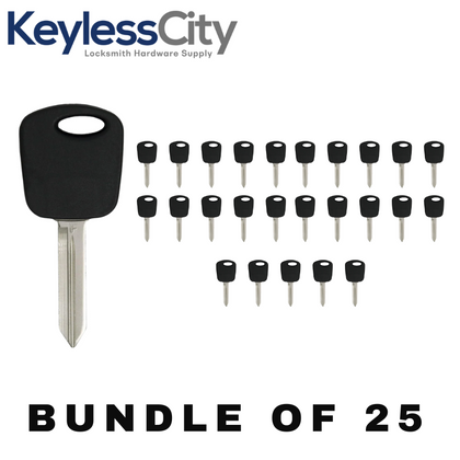 25 X H74 / H86 Ford Mazda Lincoln Transponder Key (4D60 Chip) (AFTERMARKET) (BUNDLE OF 25)