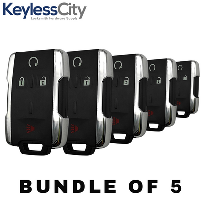 5 X 2015-2019 Chevrolet / 4-Button Keyless Entry Remote / PN: 13577770 / M3N32337100 (AFTERMARKET) (BUNDLE OF 5)