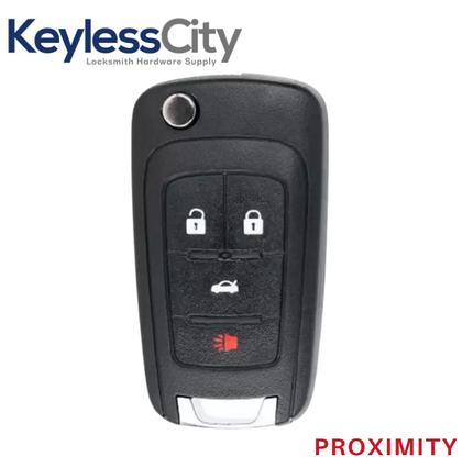2010-2021 Chevrolet / 4-Button Flip Key / PN: 5921872 / OHT05918179 / HU100 / PEPS (AFTERMARKET)