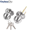 Schlage High Safety Tubular Mortise Cylinder Door Knob Lock - Satin Silver