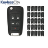 25 X 2010-2019 GM / 5-Button Flip Key / PEPS / PN: 13504199 / OHT01060512 / HU100 / PEPS (AFTERMARKET) (BUNDLE OF 25)