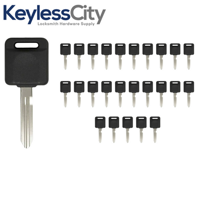 25 X 1999 - 2006 Nissan Infiniti Transponder Key - 4D60 Chip - NI01T / NI02T (AFTERMARKET) (BUNDLE OF 25)