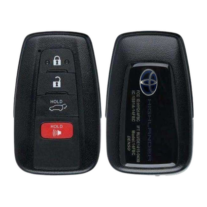 2019-2023 Toyota Highlander 4 Buttons Smart Key / 312.11/314.35MHz / 8990H-0E030 / 8990H-0E020 / HYQ14FBC (OEM Refurbished)