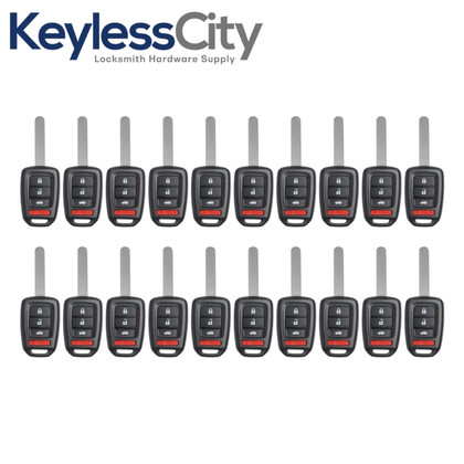 20 X 2016-2019 Honda Accord / 4-Button Remote Head Key / PN: 35118-T2A-A60 / MLBHLIK6-1TA (AFTERMARKET) (BUNDLE OF 20)