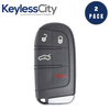 2 X 2015-2023 Dodge Chrysler / 4-Button Smart Key / PN: 68394196AA / M3M-40821302 M3N-40821302 (AFTERMARKET) (BUNDLE OF 2)