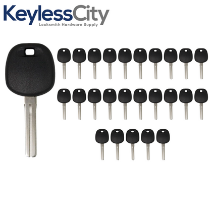 25 X 2001-2010 Lexus Short Blade Transponder Key TOY50 (4D) (AFTERMARKET) (BUNDLE OF 25)