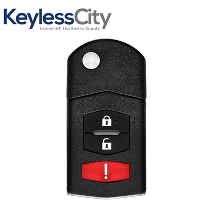 2006-2015 Mazda / 3-Button Flip Key / PN: CC43-67-5RYC / BGBX1T478SKE125-01 (AFTERMARKET)