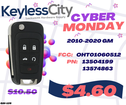 2010-2020 GM / 5-Button Flip Key / OHT01060512 (AFTERMARKET)