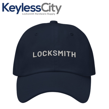 Sun Visor Hat with Locksmith Logo - Navy blue Color