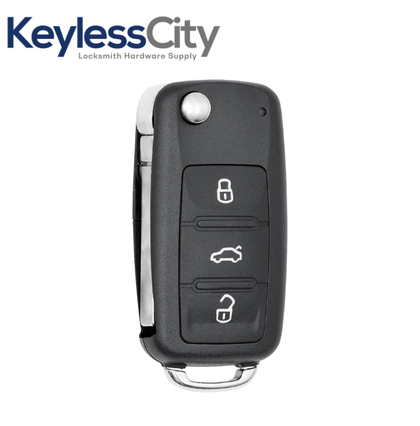 2011-2016 Volkswagen / 4-Button Remote Flip Key / 5K0837202AE / NBG010180T / 315 MHz (AFTERMARKET)