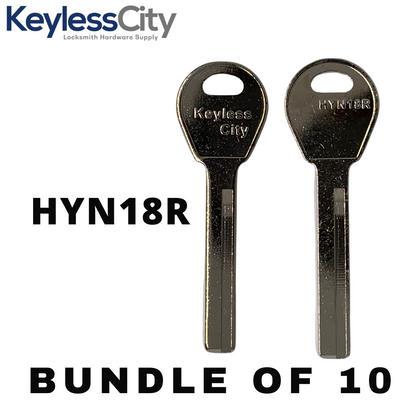 10 X HY18 RIGHT - Hyundai Key Blank - Test Key Blade (AFTERMARKET) (BUNDLE OF 10)