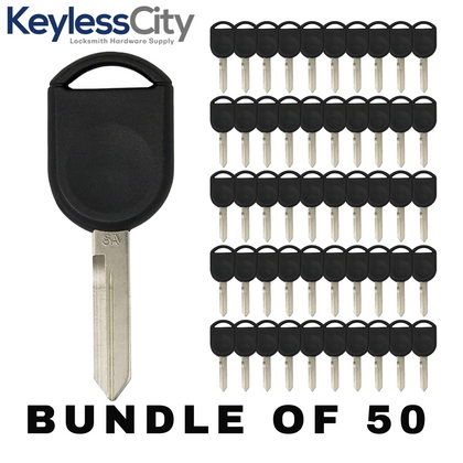 50 X 2000-2017 Ford - H92 / H84 / Transponder Key (4D63 80 Bit Chip) (AFTERMARKET) (BUNDLE OF 50)