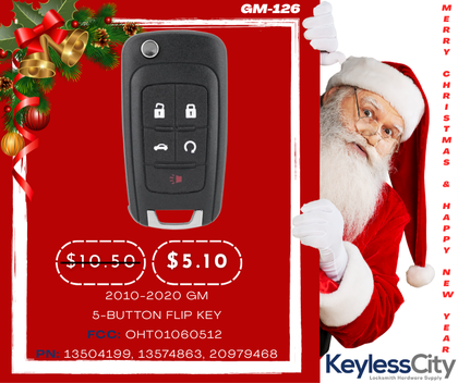 2010-2020 GM / 5-Button Flip Key / OHT01060512 (AFTERMARKET)