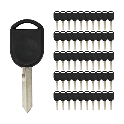 50 X 2000-2017 Ford - H92 Transponder Key (4D63 80 Bit Chip) (AFTERMARKET) (BUNDLE OF 50)