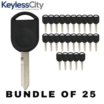 25 X 2000-2017 Ford - H92 / H84 / Transponder Key (4D63 80 Bit Chip) (AFTERMARKET) (BUNDLE OF 25)