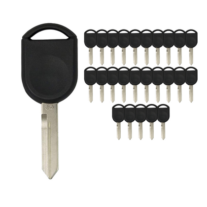 25 X 2000-2017 Ford - H92 Transponder Key (4D63 80 Bit Chip) (AFTERMARKET) (BUNDLE OF 25)