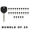 25 X 2004-2009  Buick Pontiac B107 / PT04 (PK3) - Z Keyway- Transponder Key (13 Chip) (AFTERMARKET) (BUNDLE OF 25)