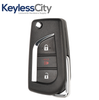 2017-2018 Toyota Corolla / 3-Button Remote Flip Key / PN: 89070-12C20 / HYQ12BFB (H Chip) (AFTERMARKET)