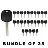 25 X 2001-2010 Lexus Short Blade Transponder Key TOY50 (4D) (AFTERMARKET) (BUNDLE OF 25)