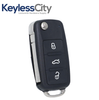 2011-2016 Volkswagen / 4-Button Remote Flip Key / 5K0837202AE / NBG010180T / 315 MHz (AFTERMARKET)