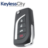2004-2010 Toyota / 4-Button Flip Key NEW STYLE / GQ43VT20T (67 Chip) (AFTERMARKET)