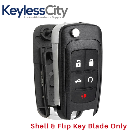 2010-2019 GM / 5-Button Flip Key SHELL For OHT01060512 (Aftermarket)