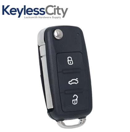 3 X 2011-2016 Volkswagen / 4-Button Remote Flip Key / 5K0837202AE / NBG010180T / 315 MHz (AFTERMARKET) (BUNDLE OF 3)