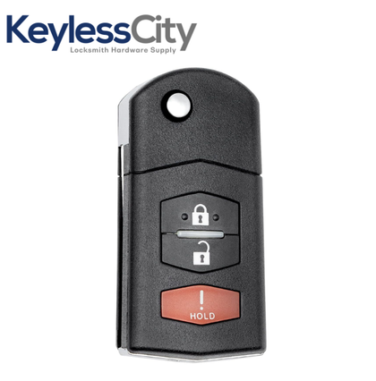 2 X 2006-2015 Mazda / 3-Button Flip Key / PN: CC43-67-5RYC / BGBX1T478SKE125-01 (AFTERMARKET) (BUNDLE OF 2)