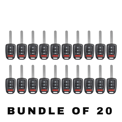 20 X 2016-2019 Honda Accord / 4-Button Remote Head Key / PN: 35118-T2A-A60 / MLBHLIK6-1TA (AFTERMARKET) (BUNDLE OF 20)