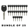 25 X Mitsubishi MIT17 - Transponder Key - 46 MITS Chip (AFTERMARKET) (BUNDLE OF 25)