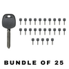 25 X 2017-2020 Subaru B110 Transponder Key / H Chip (AFTERMARKET) (BUNDLE OF 25)
