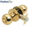 Schlage Premium Combo Lockset – Knob & Deadbolt – Polished Brass