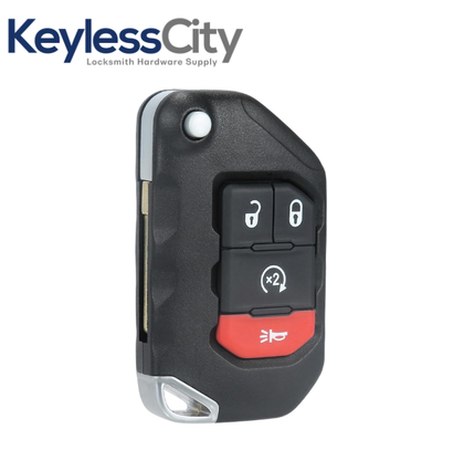 3 X 2018-2024 Jeep Wrangler Gladiator / 4-Button Smart Flip Key / PN: 68416784AA / OHT1130261 / SIP22 (AFTERMARKET) (BUNDLE OF 3)