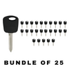 25 X H74 / H86 Ford Mazda Lincoln Transponder Key (4D60 Chip) (AFTERMARKET) (BUNDLE OF 25)