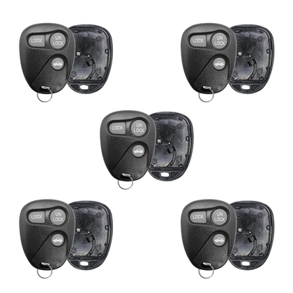 5 X 1996-2002 GM / 3-Button Keyless Entry Remote SHELL / PN: 16245100-29 / ABO1502T / Black (AFTERMARKET) (Bundle of 5)