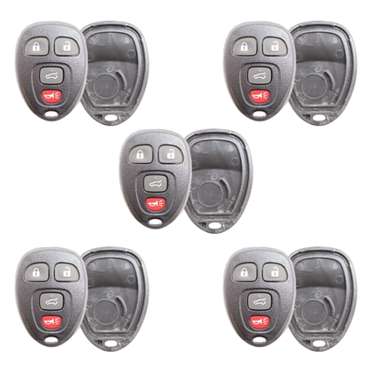 5 X 2007 GMC Yukon XL 2500 4-Button Keyless Entry Remote SHELL For OUC60221 (AFTERMARKET)(Bundle of 5)