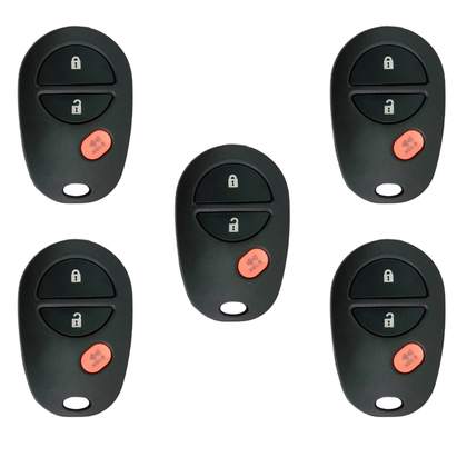 5 X 2004-2019 Toyota Keyless Entry Remote SHELL For GQ43VT20T (Bundle of 5)