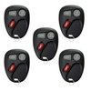 5 X 1998-2002 GM Keyless Entry Remote SHELL For KOBUT1BT - Black (AFTERMARKET)(Bundle of 5)