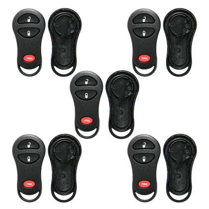 5 X 1997-2007 Dodge Durango Keyless Entry Remote SHELL For GQ43VT9T - Black (AFTERMARKET)(Bundle of 5)