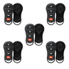 5 X 1999-2005 Chrysler Dodge Jeep Keyless Entry Remote SHELL For GQ43VT17T - Black (AFTERMARKET) (Bundle of 5)