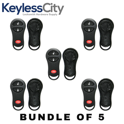 5 X 1997-2007 Dodge Durango Keyless Entry Remote SHELL For GQ43VT9T - Black (AFTERMARKET)(Bundle of 5)