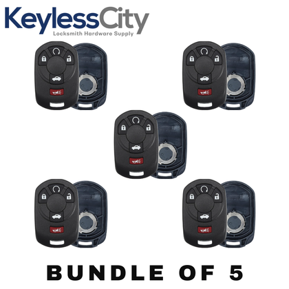 5 X 2005-2007 Cadillac STS / 5-Button Keyless Entry Remote SHELL / M3N65981403 (AFTERMARKET)(Bundle of 5)