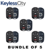5 X 2005-2007 Cadillac STS / 5-Button Keyless Entry Remote SHELL / M3N65981403 (AFTERMARKET)(Bundle of 5)
