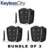 3 X 2014-2019 Cadillac / 6-Button Smart Key SHELL For HYQ2AB, HYQ2EB (AFTERMARKET) (Bundle of 3)