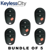 5 X 2004-2019 Toyota Keyless Entry Remote SHELL For GQ43VT20T (Bundle of 5)