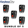5 X 2006-2016 Hyundai Kia / 4-Button Keyless Entry Remote SHELL / OSLOKA-310T (AFTERMARKET)(Bundle of 5)