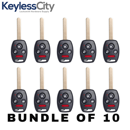 10 X 2008-2014 Honda Acura / 4-Button Remote Head Key / MLBHLIK-1T / (AFTERMARKET) (BUNDLE OF 10)
